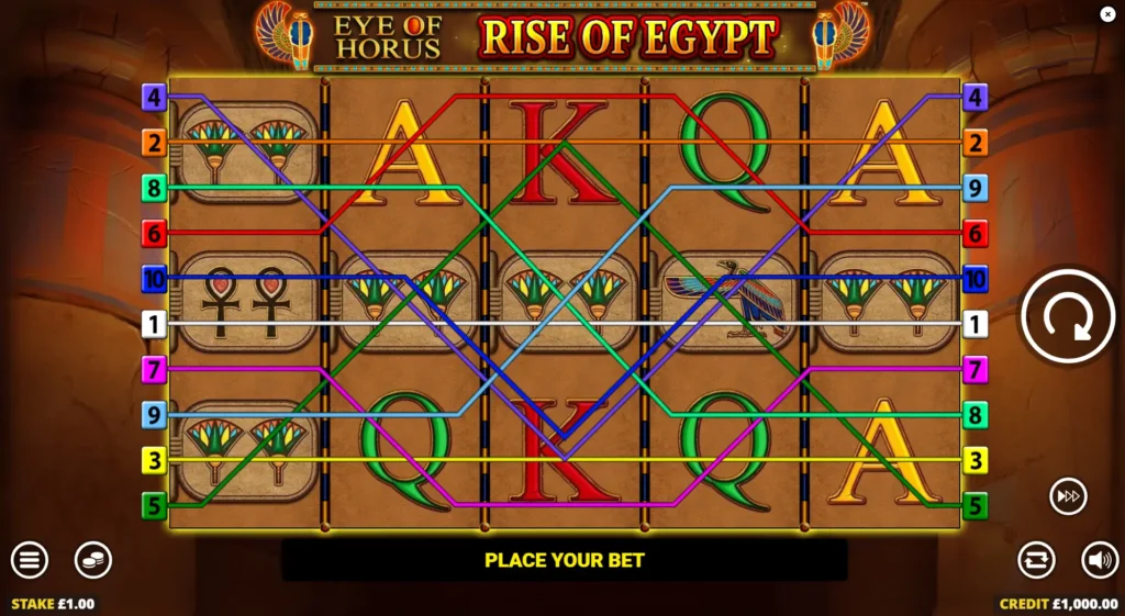 Eye of Horus Rise of Egypt slot game