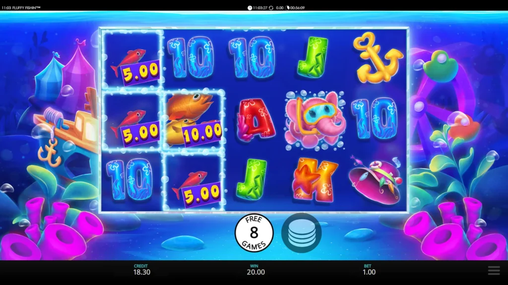 Fluffy Fishin' gameplay