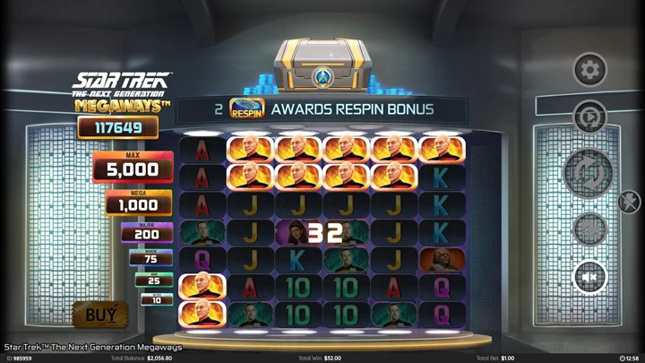 Star Trek Megaways gameplay