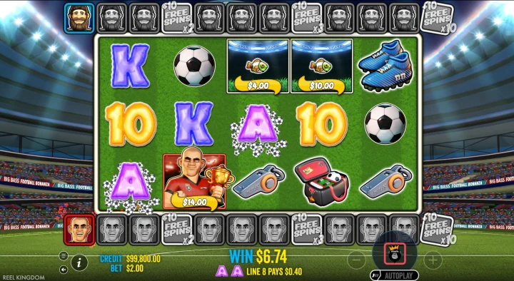 Big Bass Football Bonanza base game